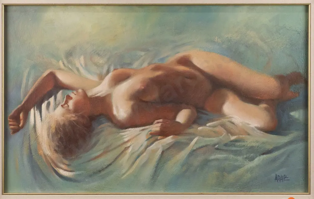 Adair - framed oil - nude H-330 W-540 Image 1++