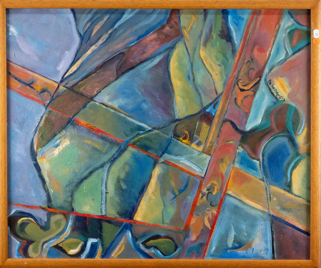 ED Anson '96 - framed oil "Coming Home" H-600 W-560 Image 1++
