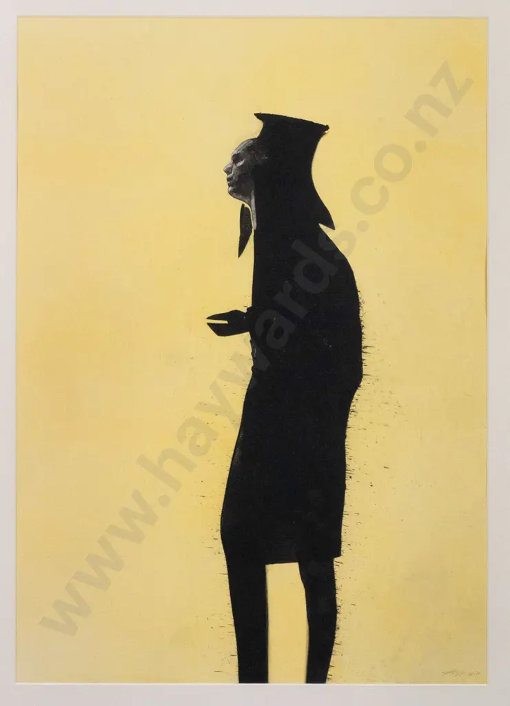 Jason Greig  2017 - framed monoprint "Buttercup" H-500 W-360 Image 1++