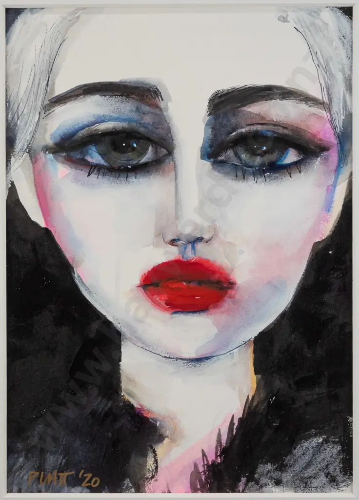 Suzy Platt 2020 - framed mixed media - untitled H-280 W-200 Image 1++