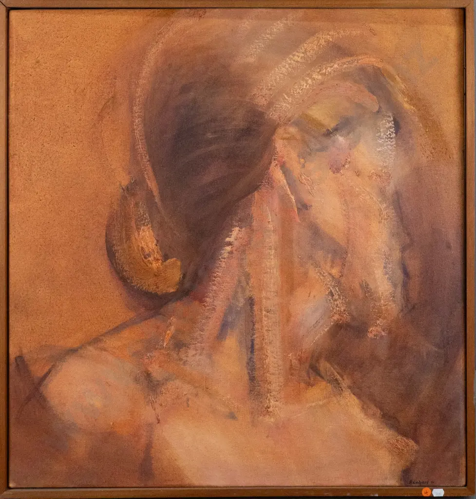 R Calvert '94 - framed oil "Arm Into Space" H-730 W-700 Image 1++