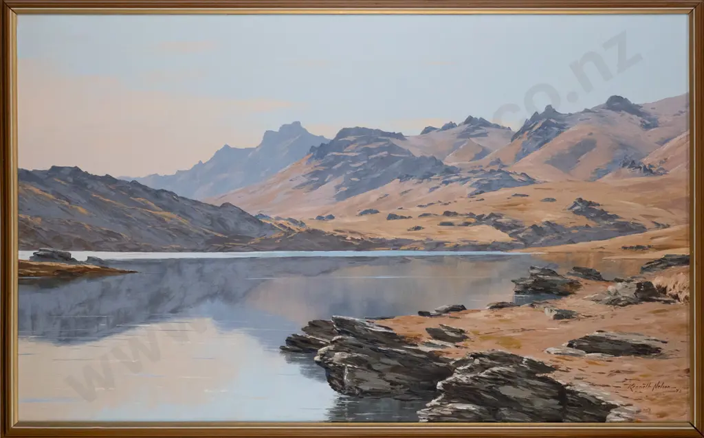 Kenneth Nelson '73 - framed oil "Butchers Dam" H-590 W-970 Image 1++