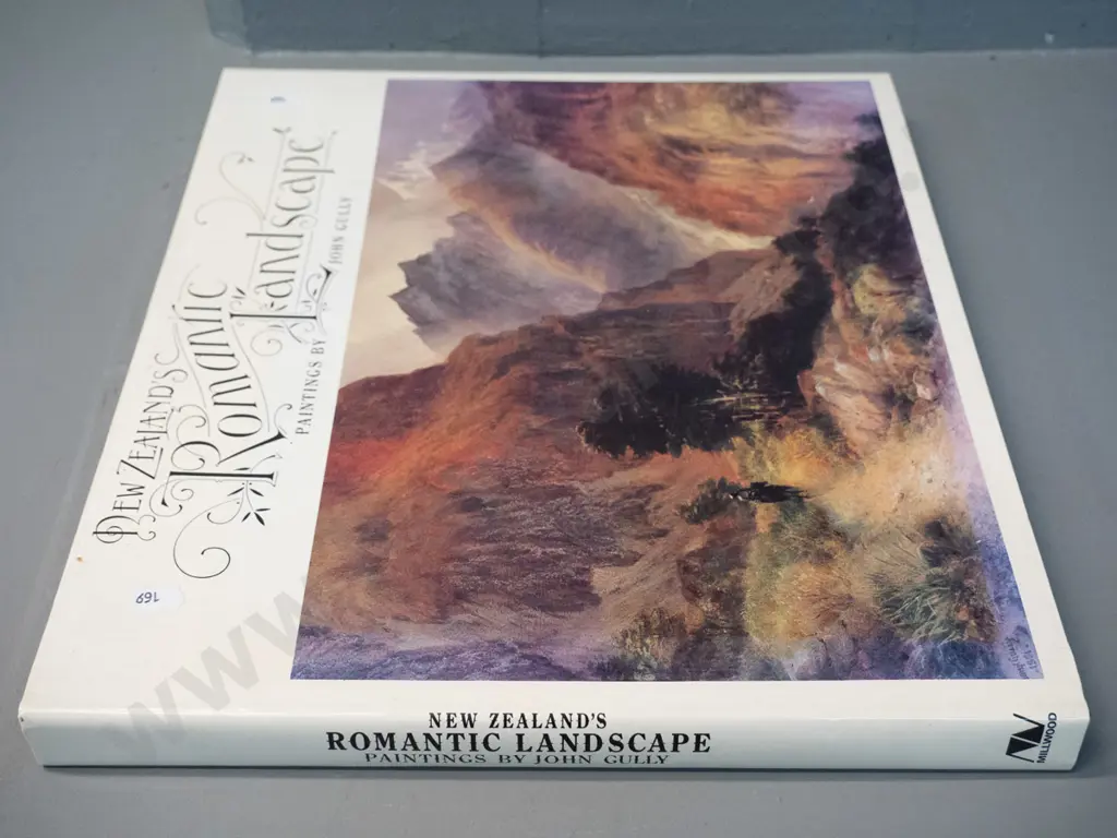 hard cover book - New Zealand's Romantic Landscape - Paintings by John Gully H320 W390 Image 1++