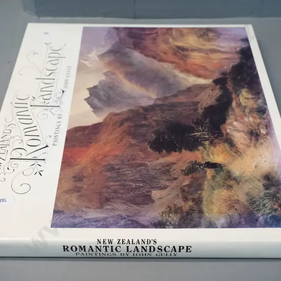 hard cover book - New Zealand's Romantic Landscape - Paintings by John Gully H320 W390