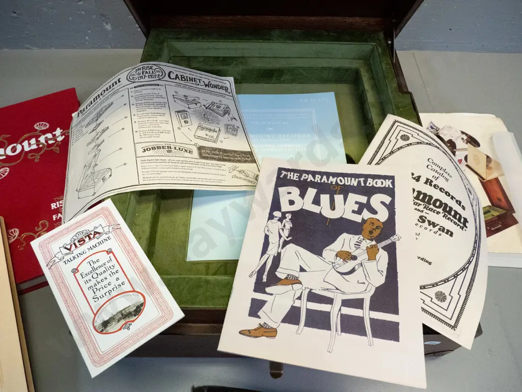 The Rise & Fall of Paramount Records, Volume One 1917 - 1927 wood cased LP, book and USB set with facsimile advertising Image 1++