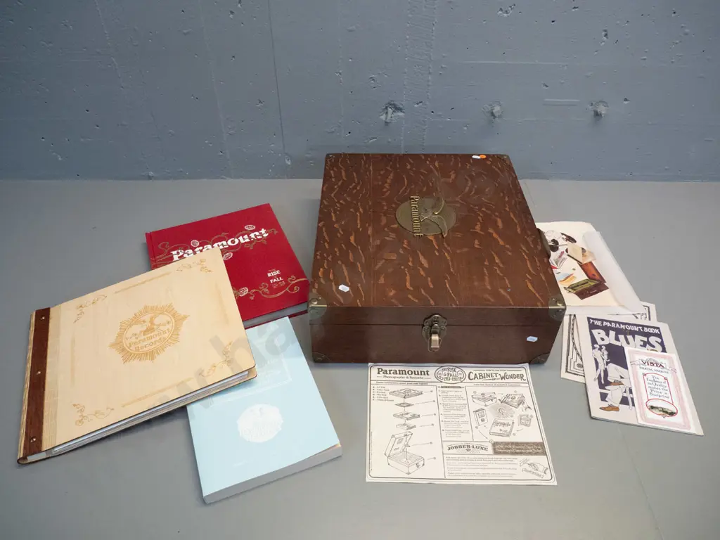 The Rise & Fall of Paramount Records, Volume One 1917 - 1927 wood cased LP, book and USB set with facsimile advertising Image 1++