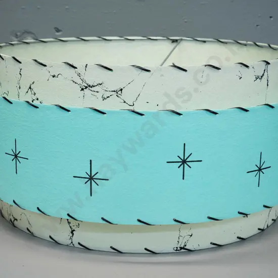 retro 2-tone stitched parchment lamp shade H-220 D-460
