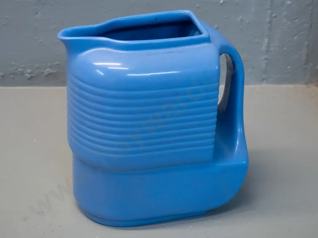 vintage streamlined deco style refrigerator pitcher / jug - made in USA for Westinghouse by Hall China Co. H-210 W-190 Image 1++