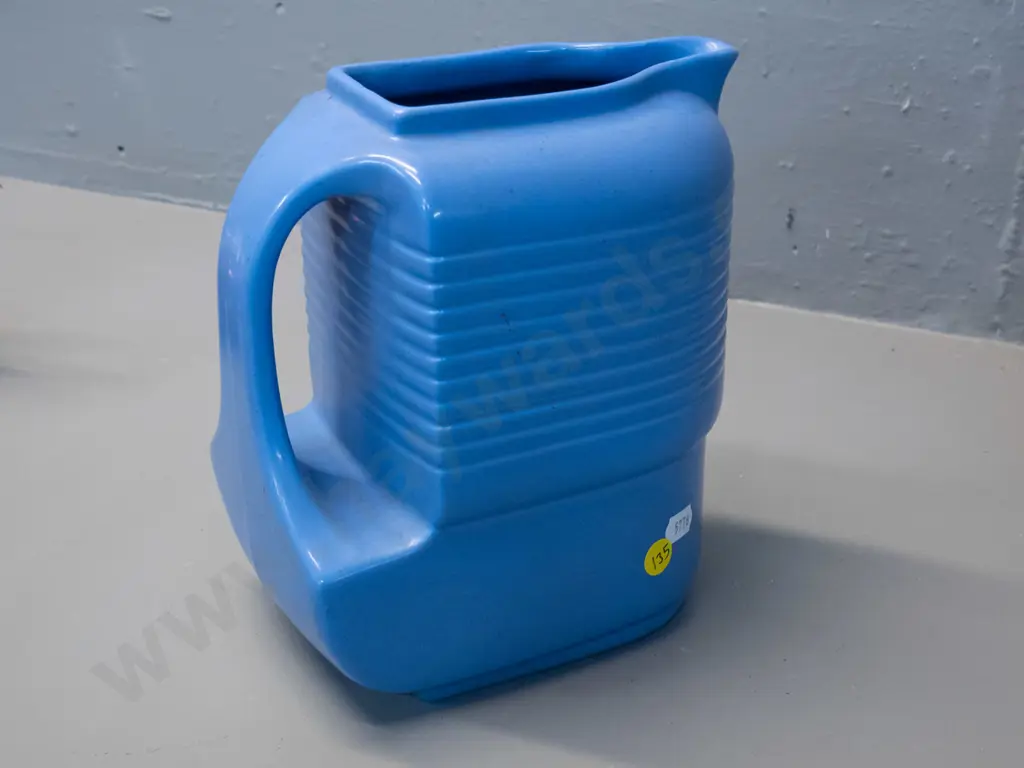 vintage streamlined deco style refrigerator pitcher / jug - made in USA for Westinghouse by Hall China Co. H-210 W-190 Image 1++