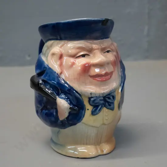 small character jug marked souvenir of New Zealand Centennial Exhibition 1940 H-130 W-120