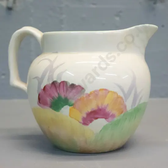 Clarice Cliff Bizarre hand-painted small jug - some glaze wear H-110