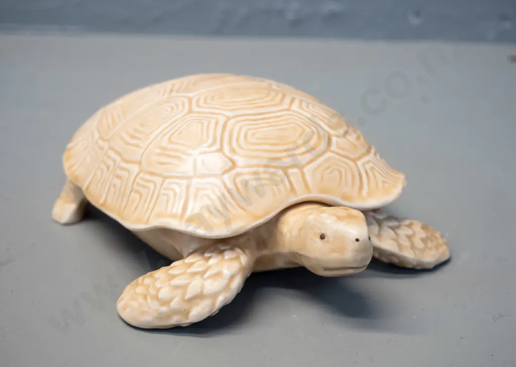 vintage Sylvac turtle shaped lidded trinket H-70 L-170 Image 1++