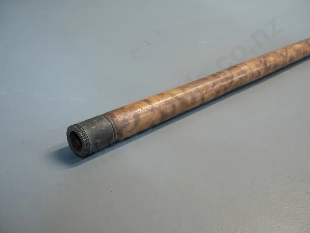 vintage bamboo-handled landing net with triangular hoop L-1900 W-400 Image 1++