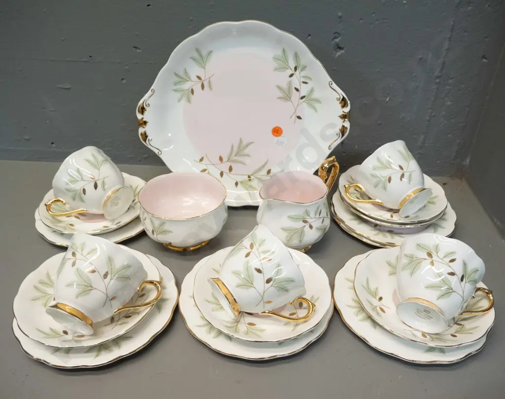 Royal Albert "Braemar" tea set - one cup missing - 5 trios, extra plate and saucer Image 1++