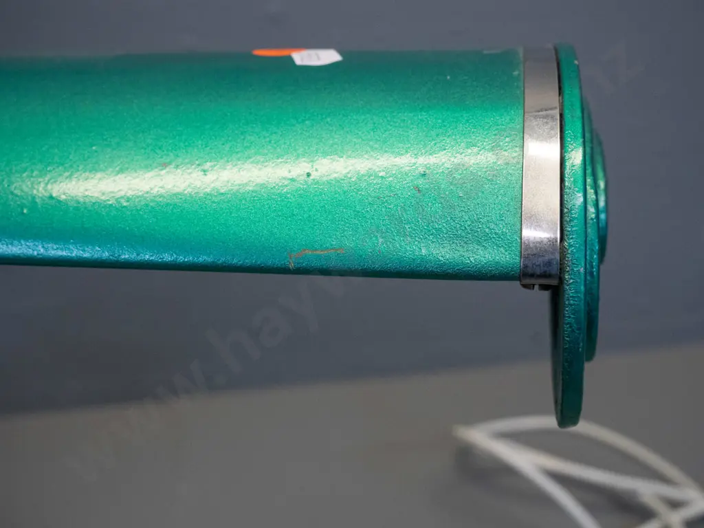vintage large Electroway NZ Ltd. desk lamp with bright green finish, chrome trim. Working, a few small chips & scratches Image 1++