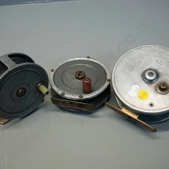 3 fly fishing reels - Allcock "The Aerial - Popular" D-110  and 2 others