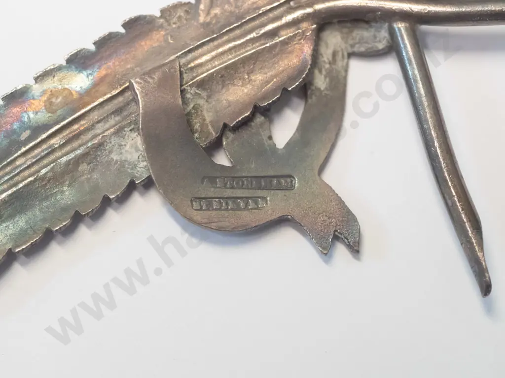 2 (lodge?) medallions or badges, both marked "A. Stoneham Stg Silver" larger is H-100 W-100 Image 1++