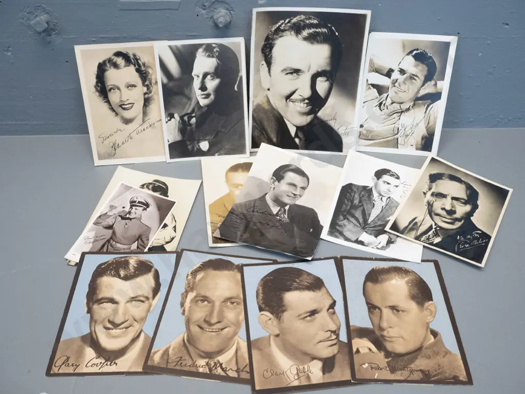 assorted vintage movie star fan / promo photos, most with printed signatures, some authentically signed, largest is H220 Image 1++