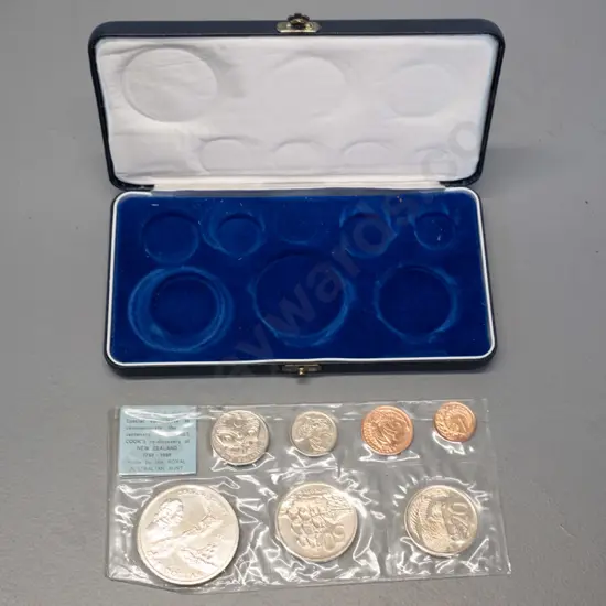 boxed NZ Cook commemorative coin issue