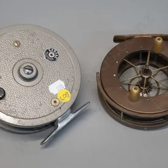 2 fly fishing reels - Allcock Aerial D-125 and one other