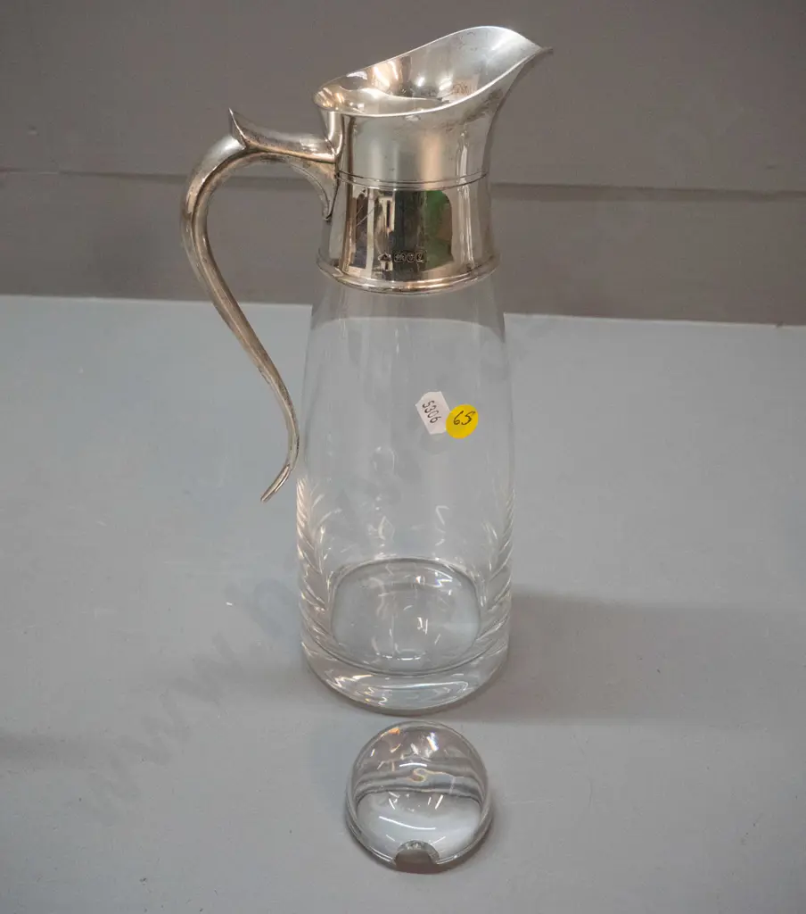 sterling silver mounted claret jug H-290 Image 1++