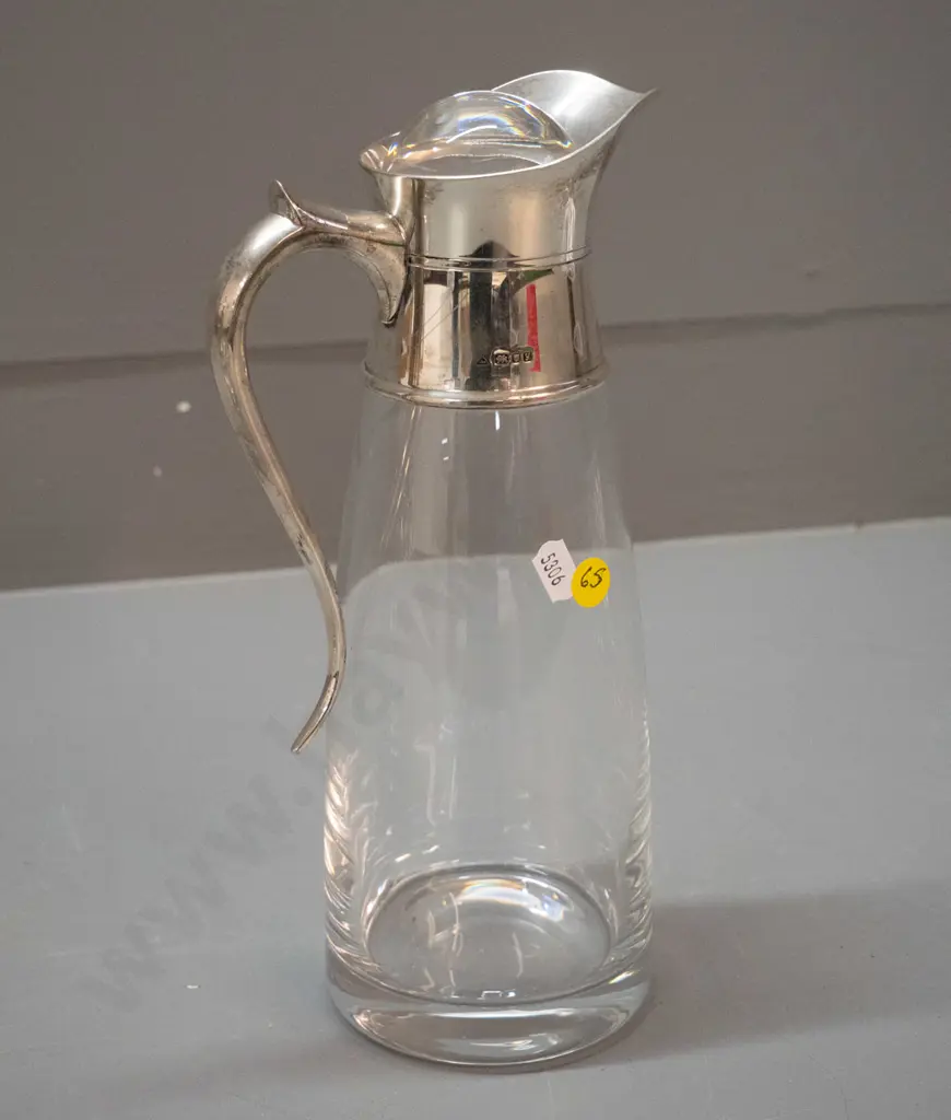sterling silver mounted claret jug H-290 Image 1++