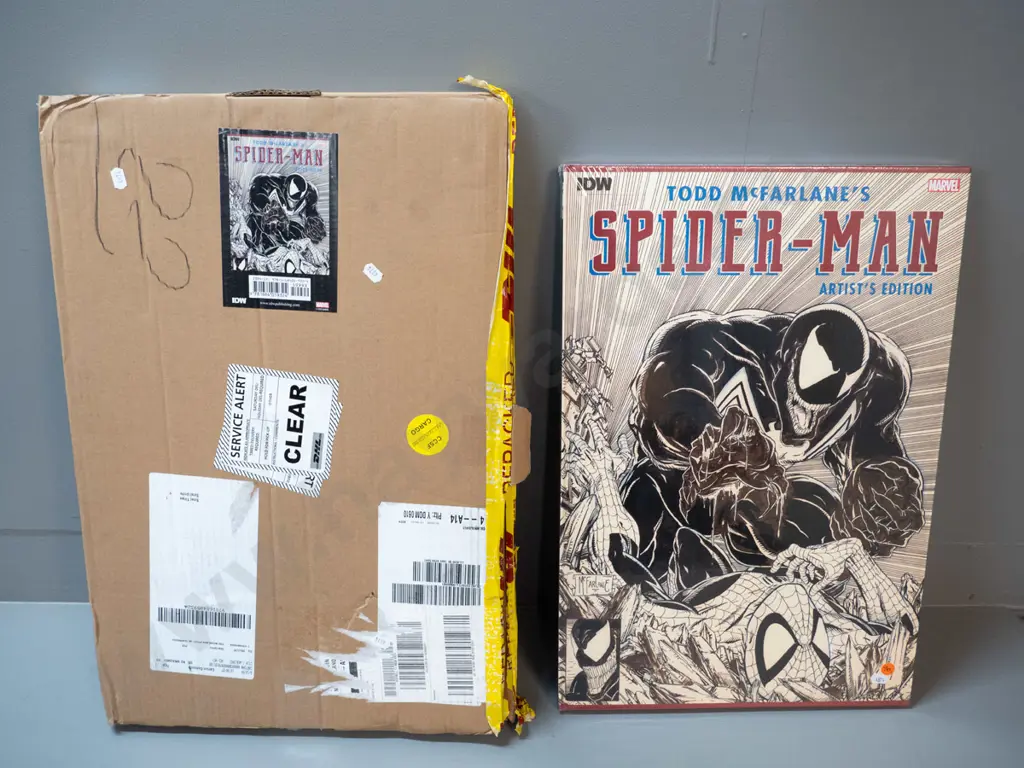 Todd Macfarlane's Spiderman Artist's Edition - still shrink-wrapped, with original shipping box. Book is H-540 W-360 Image 1++