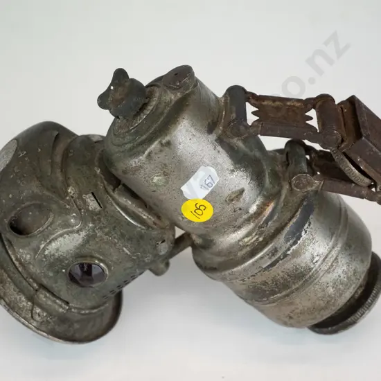 vintage P&H Limited "New Revenge" carbide bicycle lamp - general wear and some corrosion
