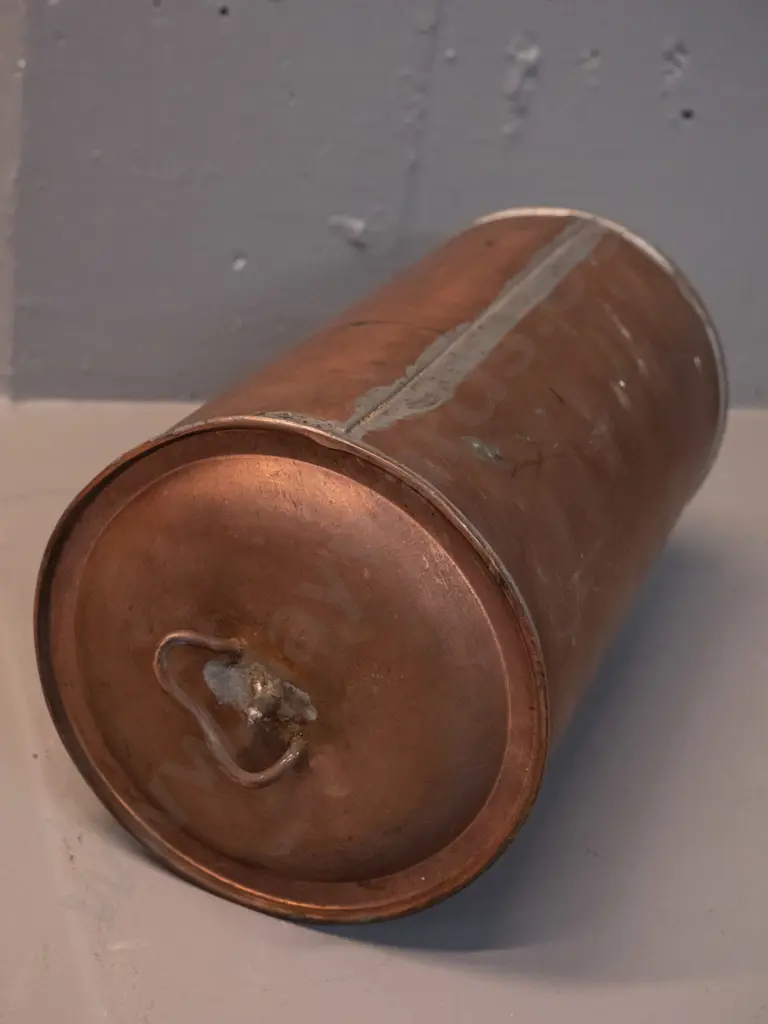 copper Save-U-Lite self igniting water light / floating distress flare - made by James Walker Co. Baltimore MD L270 D130 Image 1++