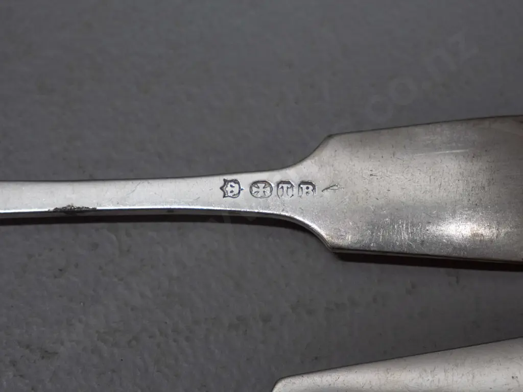 set of etched cutlery - continental silver? or plated? see photo - fish serving set and 5 fish knives and forks Image 1++