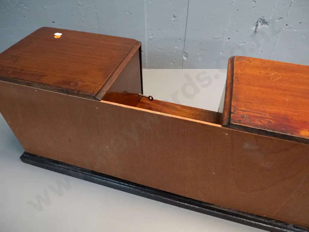 vintage kauri desk top storage cabinet with 2 doors, 6 internal drawers, has key but doesn't fit H-280 W-750 D-240 Image 1++