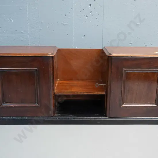 vintage kauri desk top storage cabinet with 2 doors, 6 internal drawers, has key but doesn't fit H-280 W-750 D-240