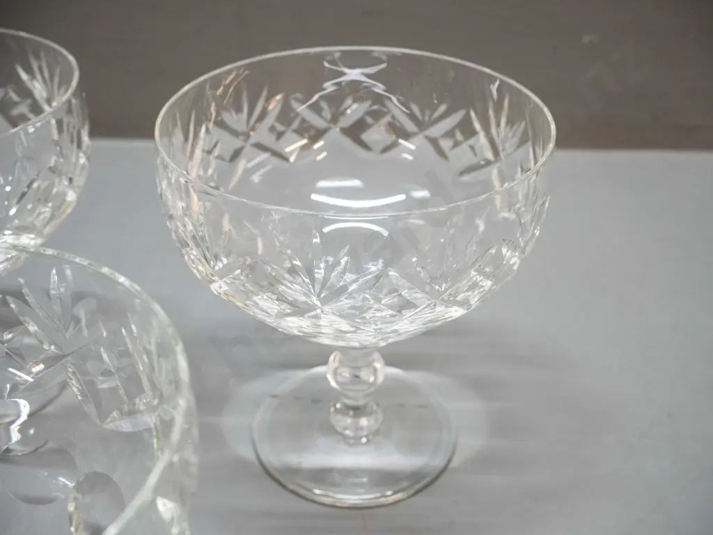 6 Webb-Corbett cut crystal cocktail glasses H-95 D-90 Image 1++