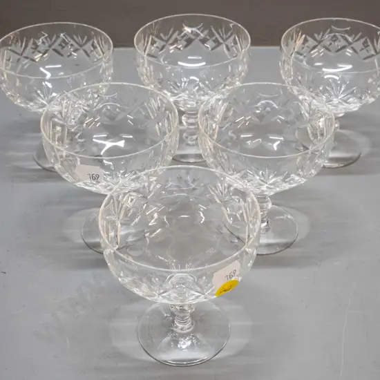 6 Webb-Corbett cut crystal cocktail glasses H-95 D-90