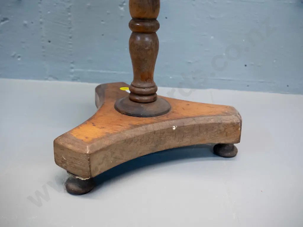 antique Victorian bobbin or cotton stand  H-780, largest disc D-190 - some Image 1++
