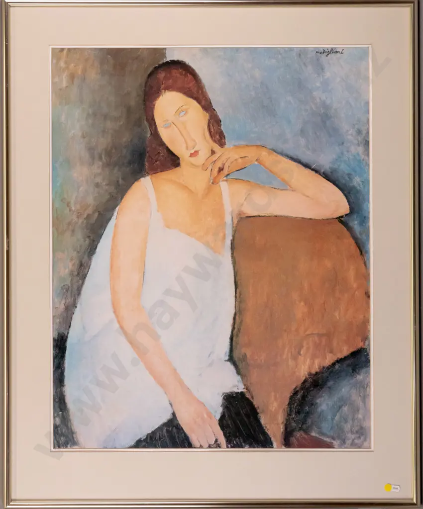 framed Modigliani print - portrait H-750 W-600 Image 1++