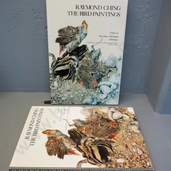 slip-cased hard cover book - Raymond Ching - The Bird Paintings - pub. 1978 H480 W340