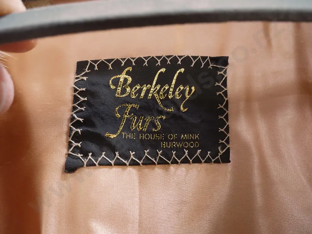 short fur jacket with Berkely Fur / House of Mink Burwood label Image 1++