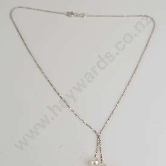 pearl necklace chain stamped 925