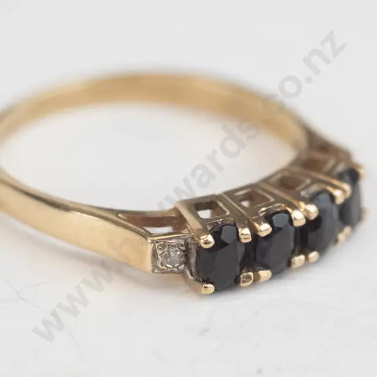 sapphire ring stamped 375