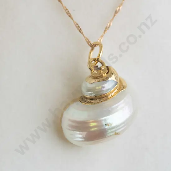 shell necklace chain stamped 375