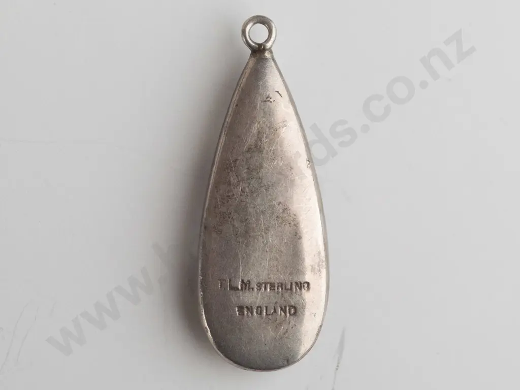 butterfly wing pendant stamped sterling  no chain Image 1++