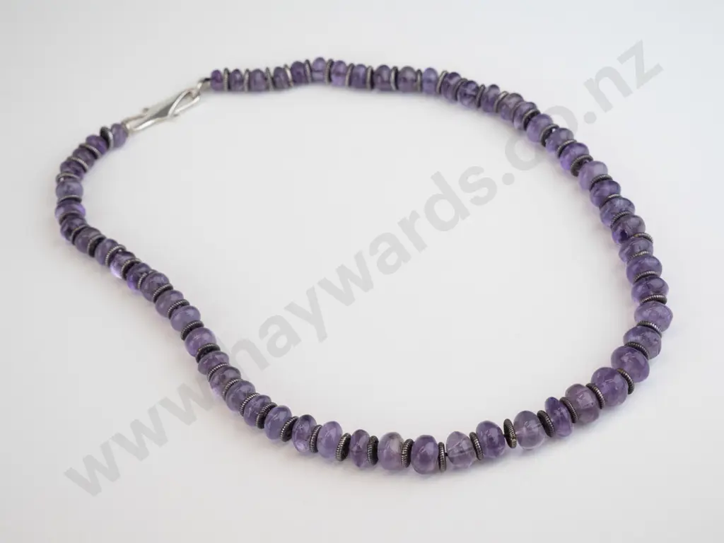 beaded necklace  stamped 925 Liberty Amulett Image 1++
