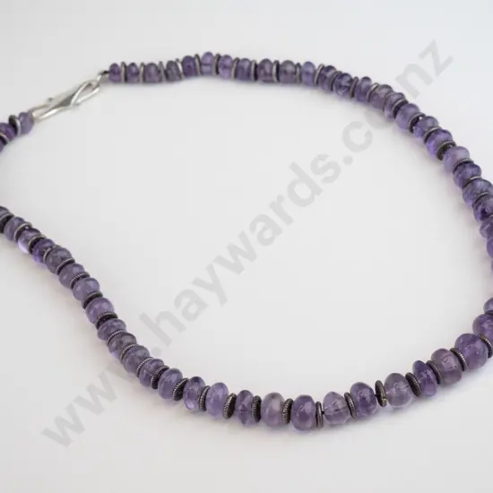 beaded necklace  stamped 925 Liberty Amulett