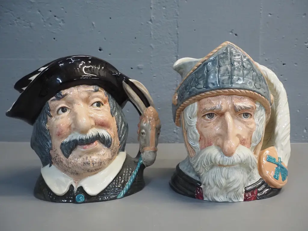 2 Royal Doulton character jugs - Don Quixote H-200 and Sancho Panza Image 1++