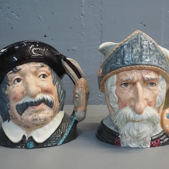2 Royal Doulton character jugs - Don Quixote H-200 and Sancho Panza