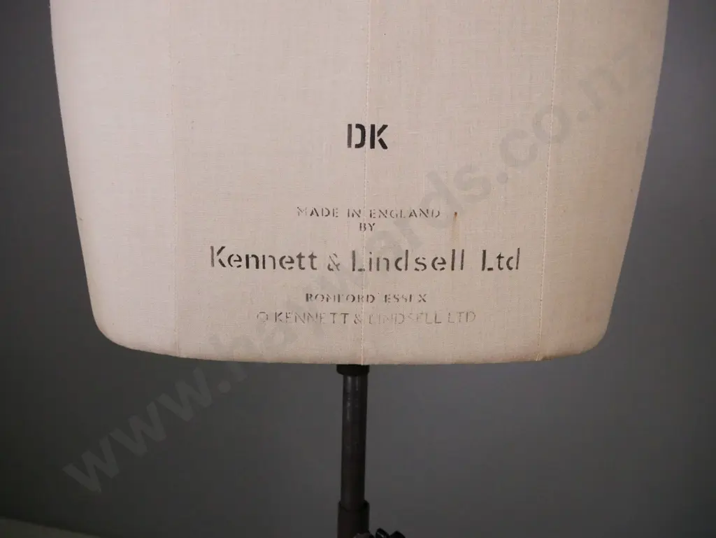 vintage dressmaker's form on adjustable metal stand w/ Shepherd's casters, marked Kennett & Lindsell Ltd England size 18 Image 1++