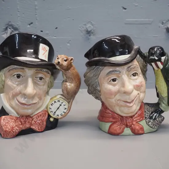 2 Royal Doulton character jugs - Lewis Caroll characters Walrus & Carpenter and Mad Hatter H-200