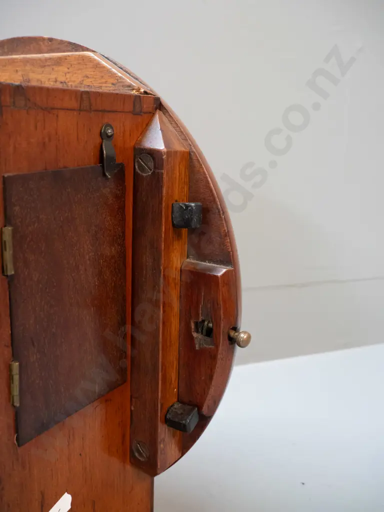 antique walnut cased Thwaites & Reed London drop-dial fusee movement clock circa 1880s, with key, recently overhauled. Image 1++