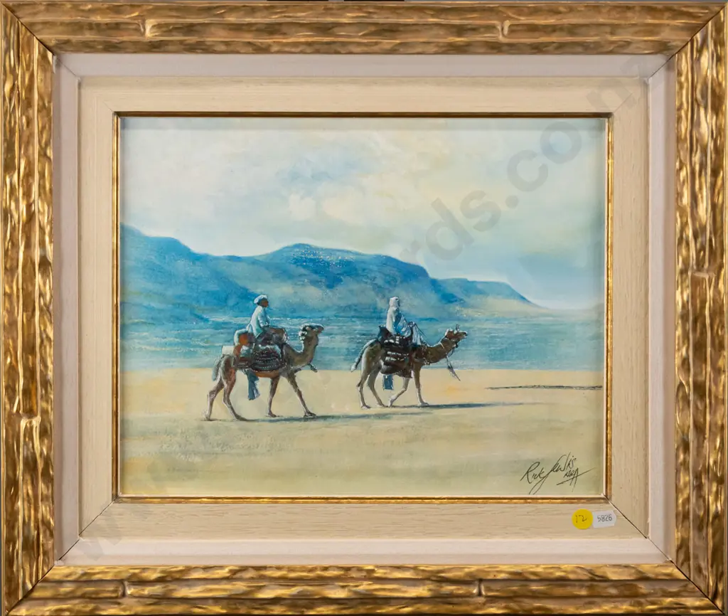 Rick Lewis 2011 - framed watercolour "Lawrence of Arabia" H-260 W-320 Image 1++